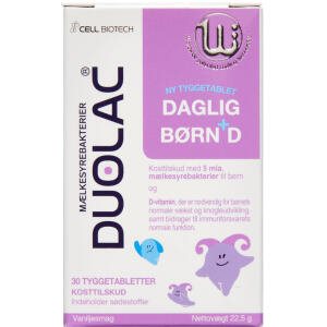 Duolac Daglig Børn+ D, 30 stk (Udløb: 10/2025)